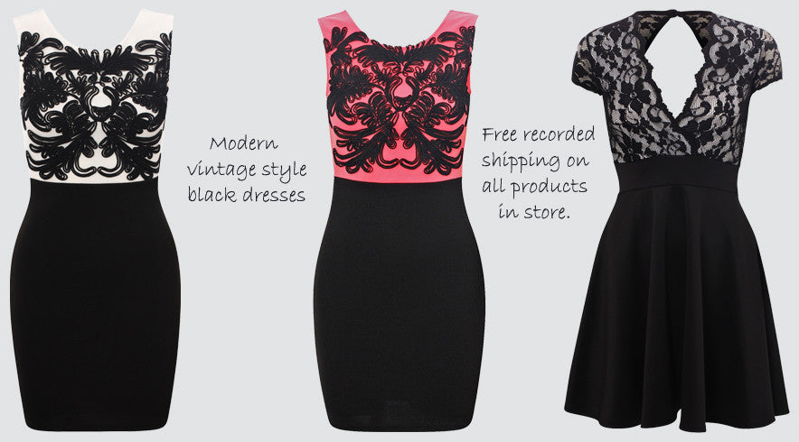 Black Print Dresses