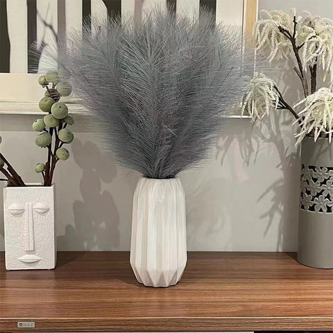 Home & Garden, 10PCS Artificial Pompous Grass Pompass Branches Fake Fluffy Stems Plants Vase Filler for Home Boho Decor Flower Arrangement - IkoChic