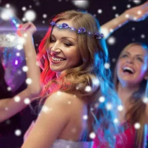 Accessory, 10x LED Light Up Floral Headband Crown Garland - IkoChic