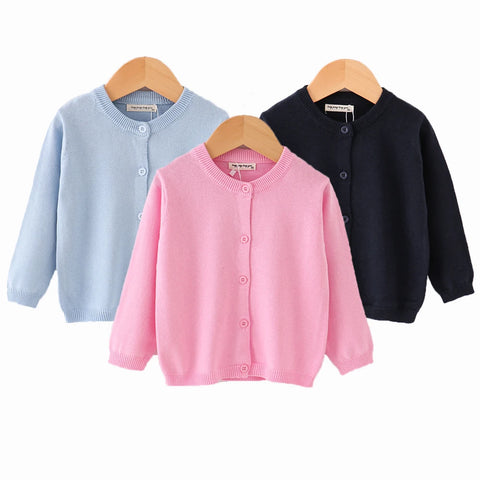 Baby & Toddler Clothing, Autumn Girls Clothes Baby Casual Cardigan Solid Open Stitch Boys Soft Coats Children Sweaters Toddler Knit Jackets Full Sleeve - IkoChic