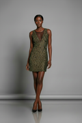 Dresses, Gold Beaded Embellished Sequins Bodycon Dress - IkoChic