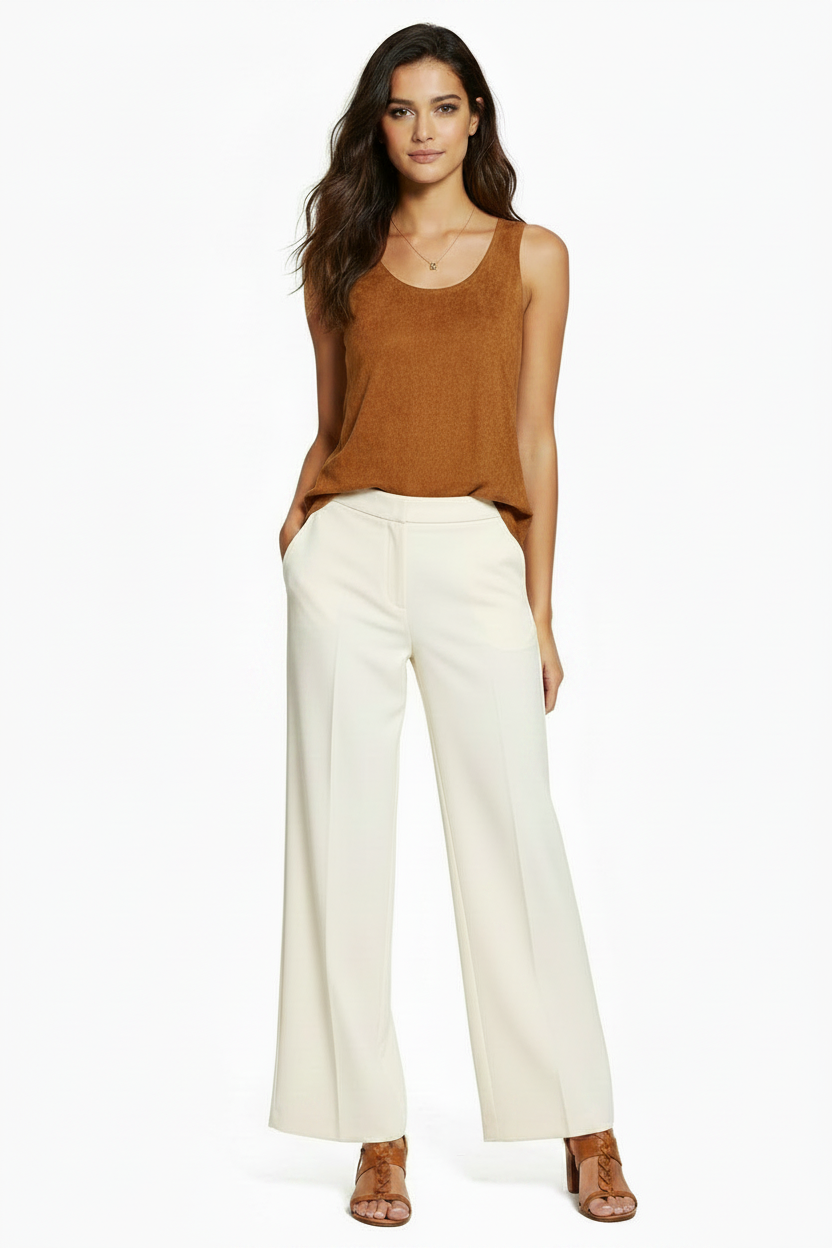 Shirts & Tops, Faux Suede Sleeveless Cami Top - IkoChic