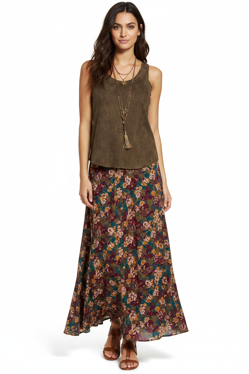 Shirts & Tops, Faux Suede Sleeveless Cami Top - IkoChic