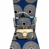 Bags, Ankara African Wax Print Handbag, Purse & Fabric (3-Piece set) Stylish African Print for Women's Party Wear - IkoChic