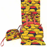 Bags, Ankara African Wax Print Handbag, Purse & Fabric (3-Piece set) Stylish African Print for Women's Party Wear - IkoChic