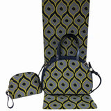 Bags, Ankara African Wax Print Handbag, Purse & Fabric (3-Piece set) Stylish African Print for Women's Party Wear - IkoChic