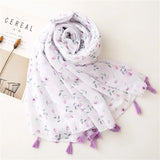 Accessory, Luxe Retro Bohemian Cashew Print Pashmina Scarfs 180*90Cm - IkoChic