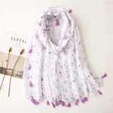 Accessory, Luxe Retro Bohemian Cashew Print Pashmina Scarfs 180*90Cm - IkoChic