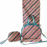 Bags, Ankara African Wax Print Handbag, Purse & Fabric (3-Piece set) Stylish African Print for Women's Party Wear - IkoChic