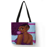 Accessory, Afro Girl Print Tote Bag - IkoChic