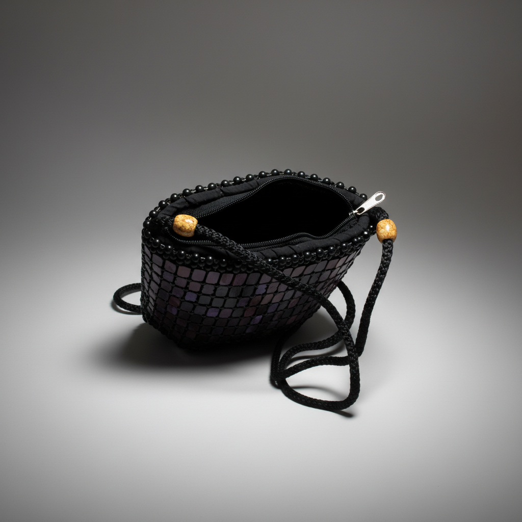 Bags, Purple Beaded Bohemian Satchel / Bag - IkoChic
