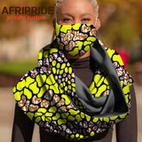 Accessory, Unisex African Print Cashmere Scarf with a matching face mask - IkoChic