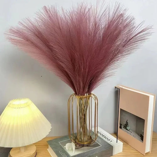 Home & Garden, 10PCS Artificial Pompous Grass Pompass Branches Fake Fluffy Stems Plants Vase Filler for Home Boho Decor Flower Arrangement - IkoChic
