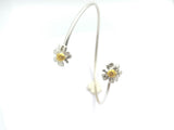 Jewelry & Watches, Real Chamomile Flower Bracelet: Sterling Silver Adjustable Cuff - IkoChic