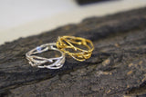 Jewelry & Watches, Twig Ring: Sterling Silver Jasmine Branch Design (Unisex, Handmade) - IkoChic