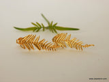 Jewelry & Watches, Acacia Leaf Stud Earrings: Real Silver, Nature-Inspired Jewelry - IkoChic