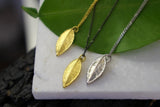 Jewelry & Watches, Real Rose Leaf Necklace: Sterling Silver Botanical Pendant - IkoChic