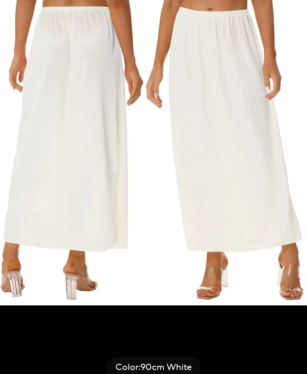 Skirts, IkoChic Women's Sheer Modesty Half Slip - Smooth Satin Anti-Exposure Underskirt for See-Through Dresses, Shirts & Skirts - IkoChic