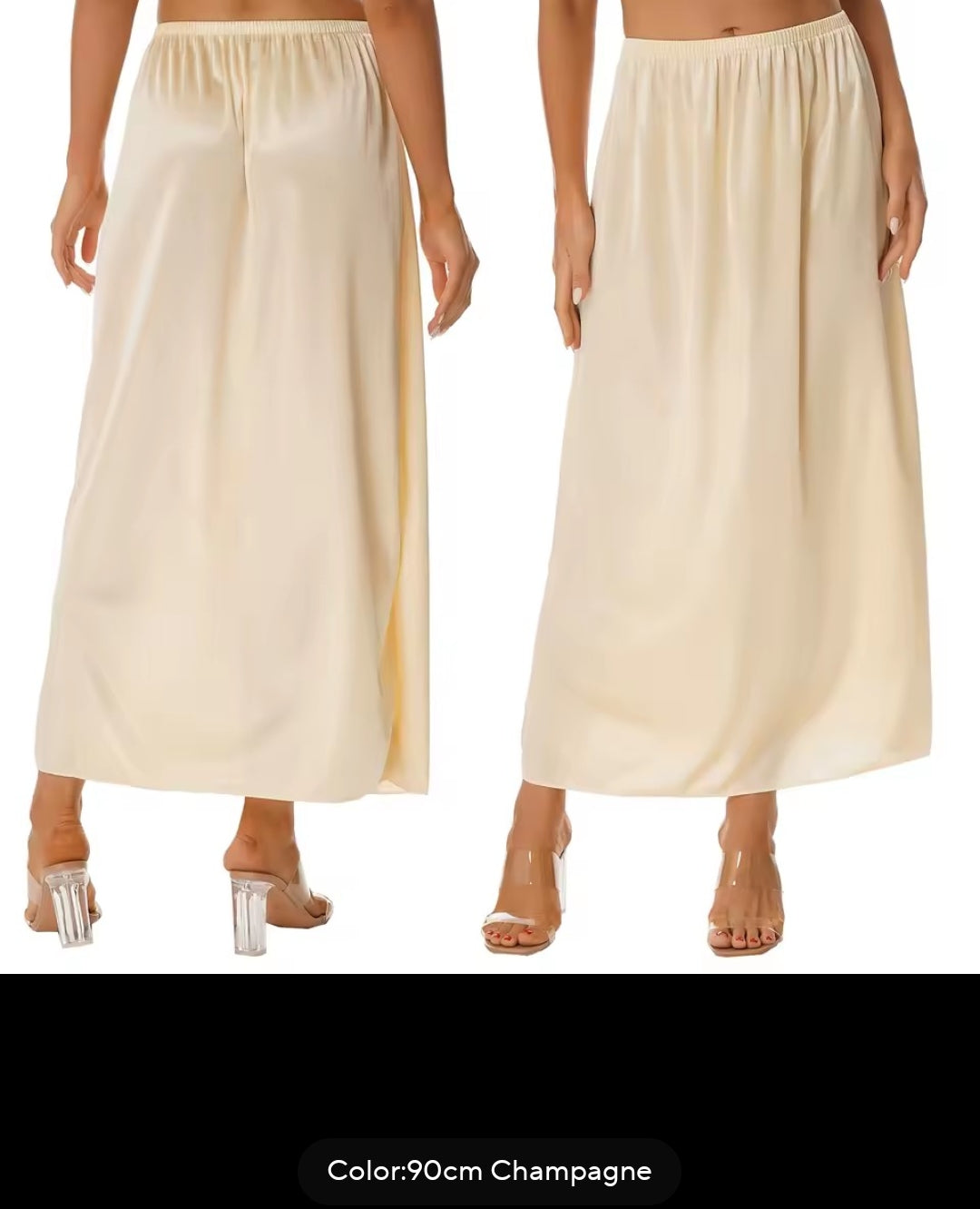 Skirts, IkoChic Women's Sheer Modesty Half Slip - Smooth Satin Anti-Exposure Underskirt for See-Through Dresses, Shirts & Skirts - IkoChic