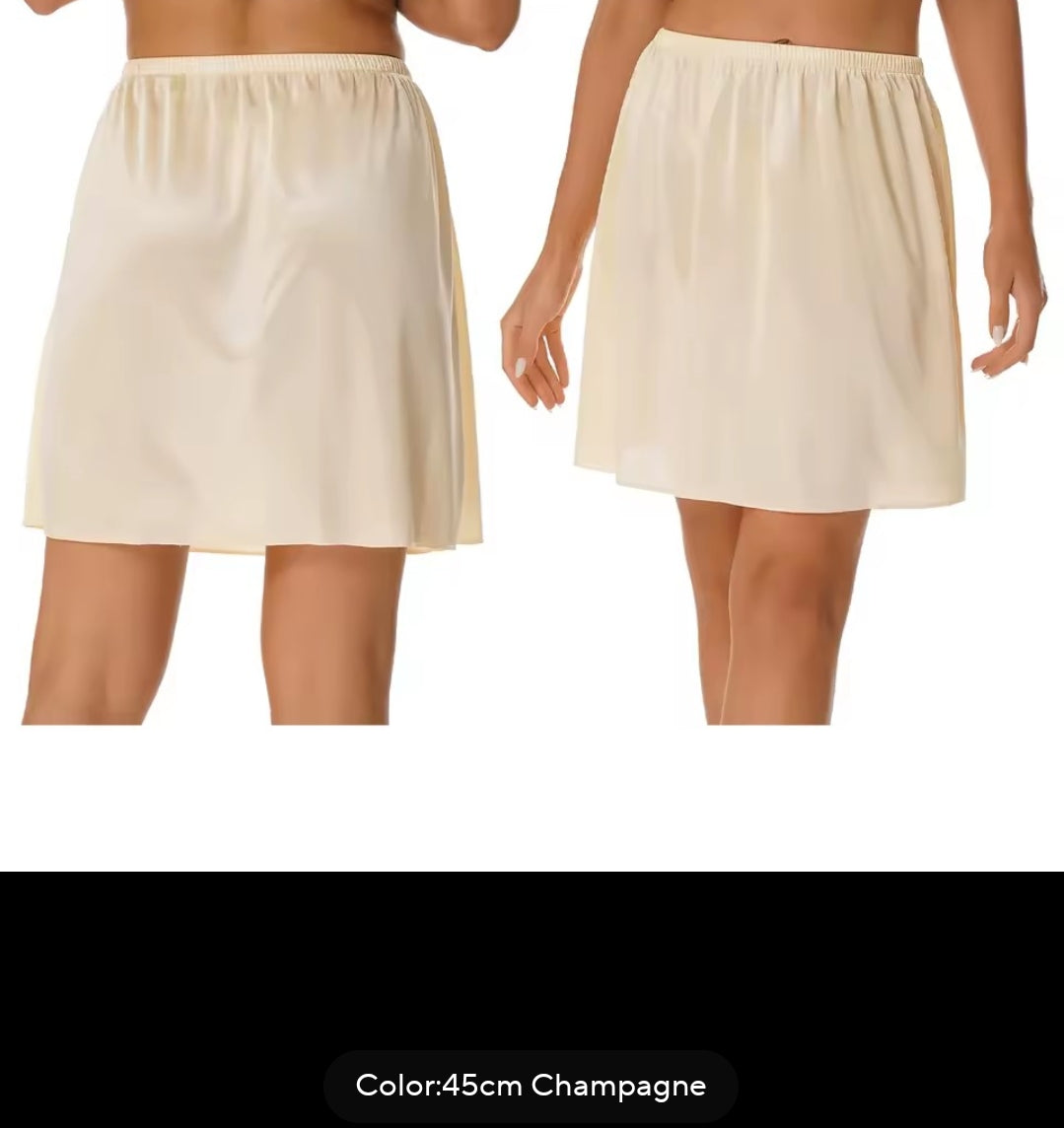Skirts, IkoChic Women's Sheer Modesty Half Slip - Smooth Satin Anti-Exposure Underskirt for See-Through Dresses, Shirts & Skirts - IkoChic