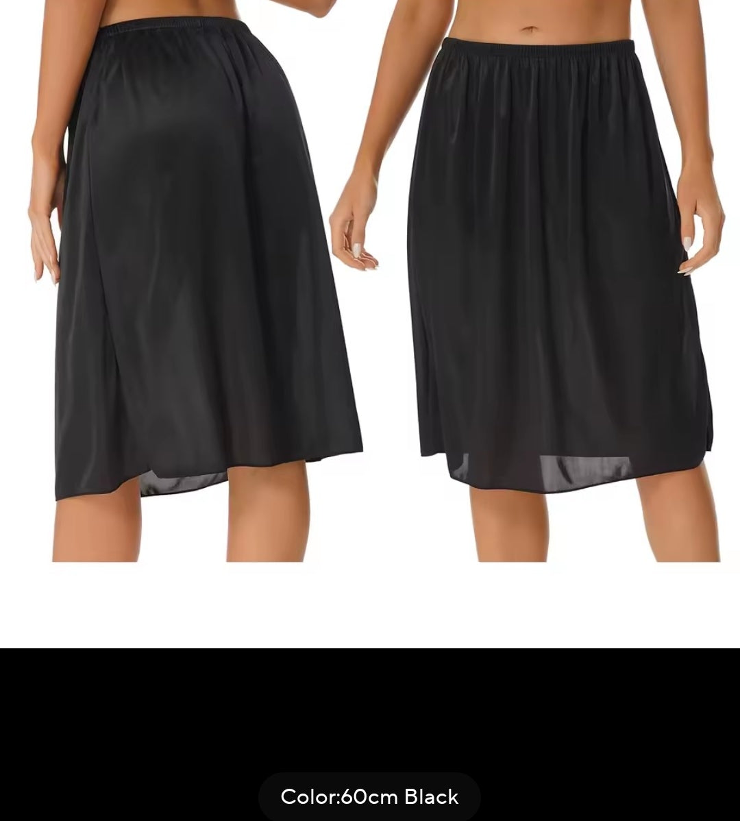 Skirts, IkoChic Women's Sheer Modesty Half Slip - Smooth Satin Anti-Exposure Underskirt for See-Through Dresses, Shirts & Skirts - IkoChic