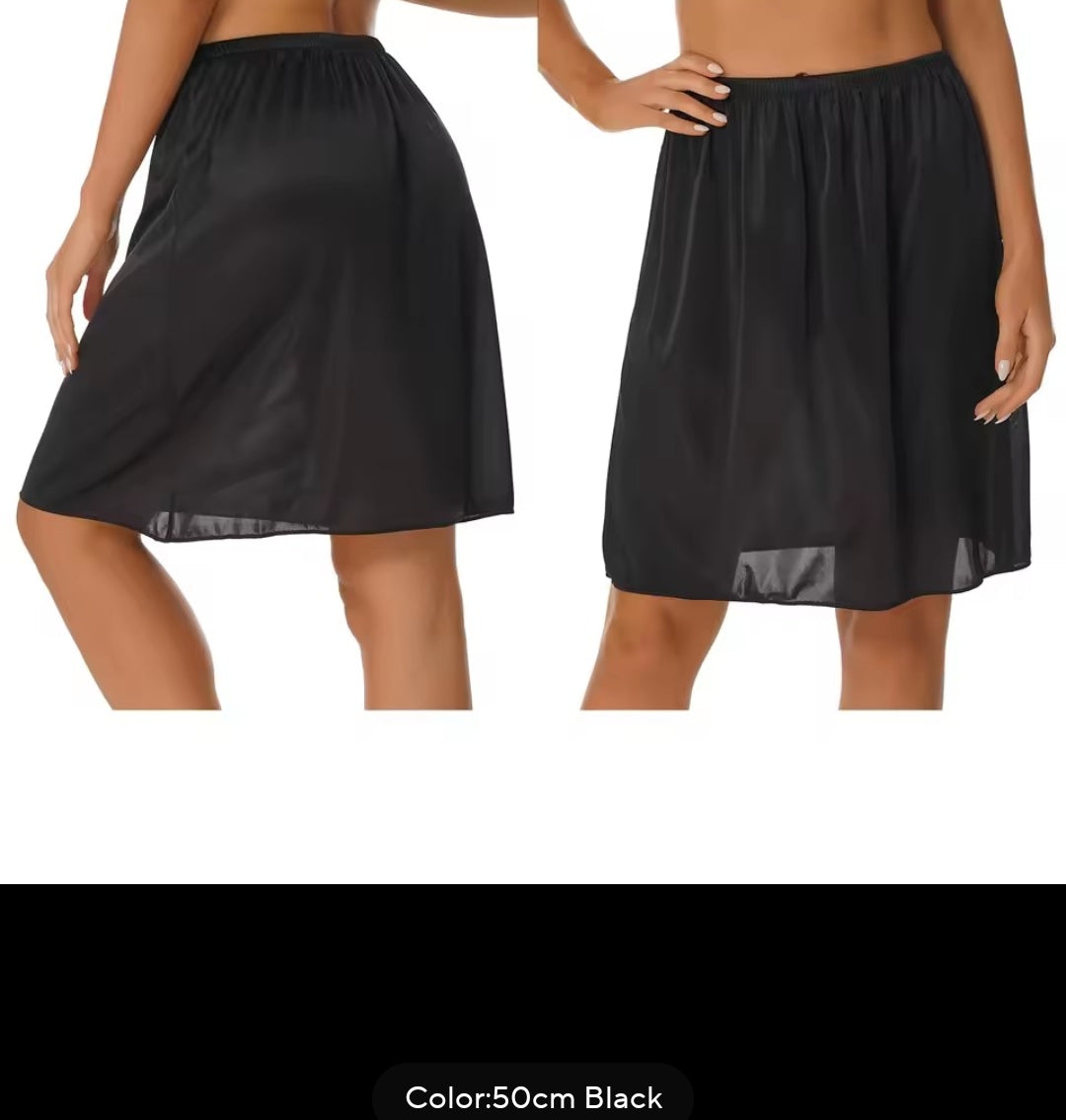 Skirts, IkoChic Women's Sheer Modesty Half Slip - Smooth Satin Anti-Exposure Underskirt for See-Through Dresses, Shirts & Skirts - IkoChic