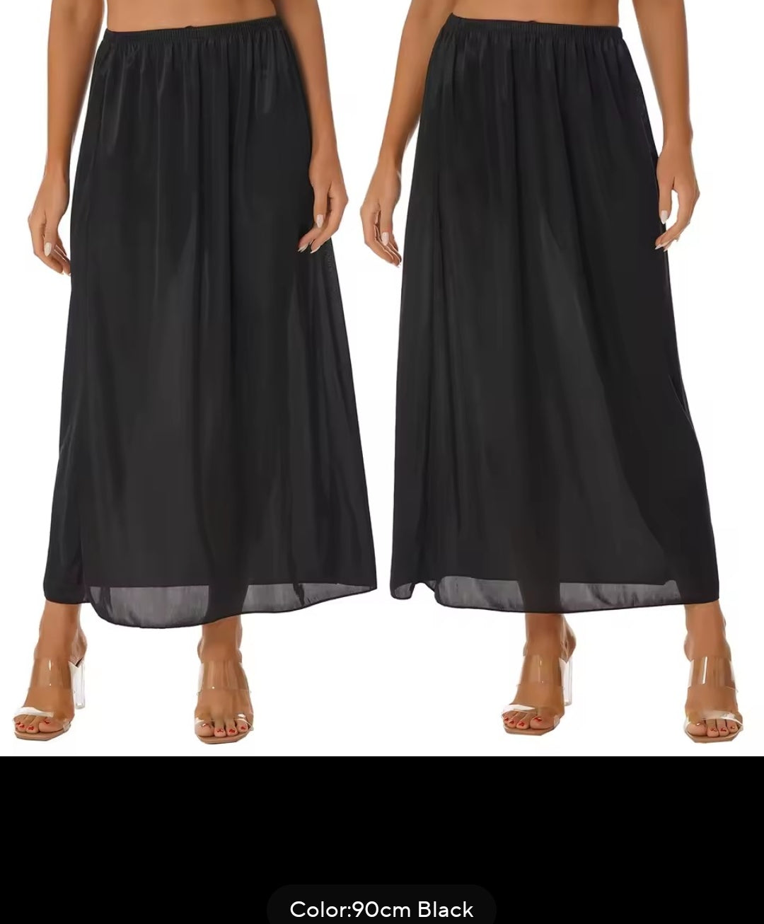 Skirts, IkoChic Women's Sheer Modesty Half Slip - Smooth Satin Anti-Exposure Underskirt for See-Through Dresses, Shirts & Skirts - IkoChic