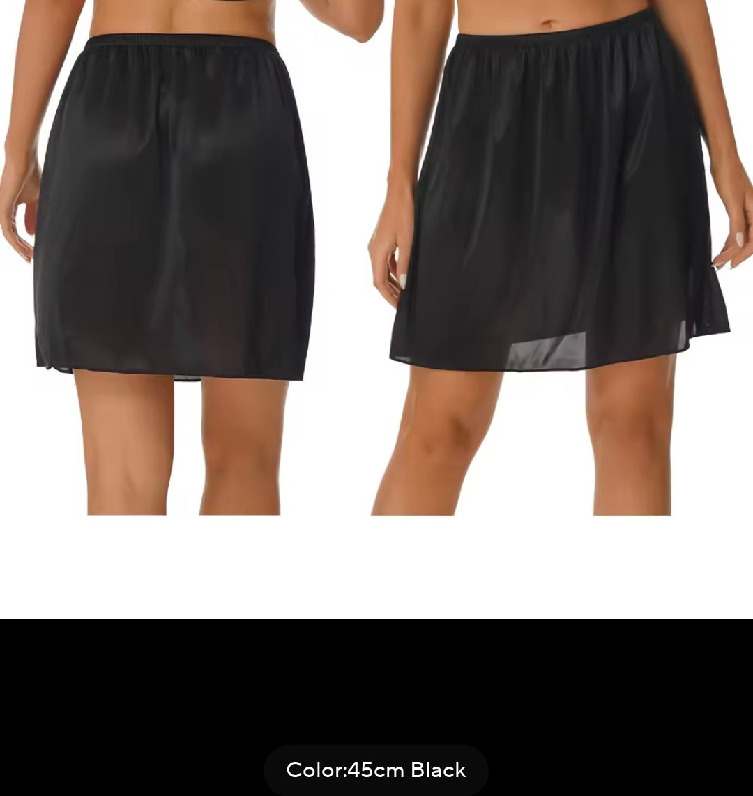 Skirts, IkoChic Women's Sheer Modesty Half Slip - Smooth Satin Anti-Exposure Underskirt for See-Through Dresses, Shirts & Skirts - IkoChic