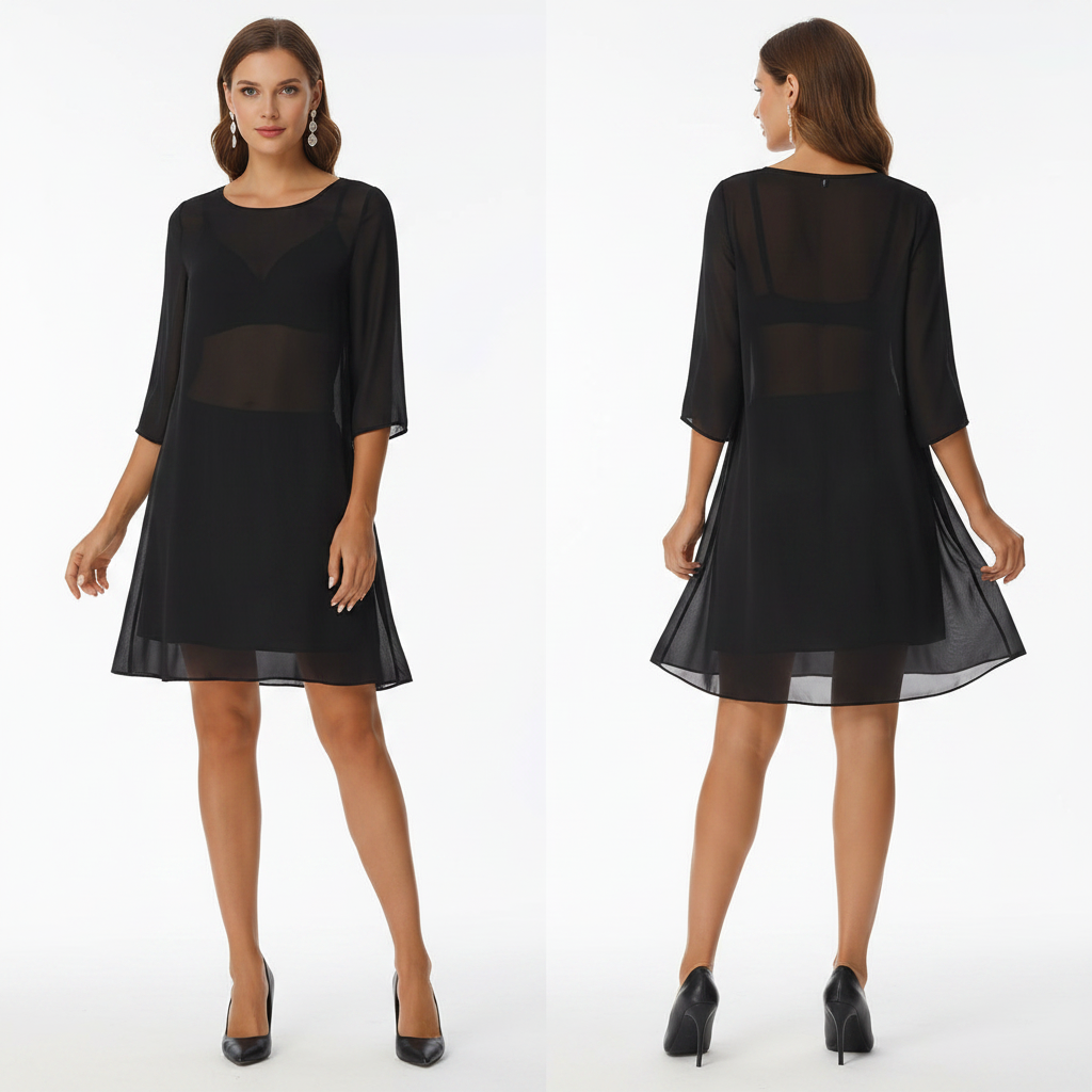 IkoChic Women's Sheer Modesty Half Slip - Smooth Satin Anti-Exposure Underskirt for See-Through Dresses, Shirts & Skirts