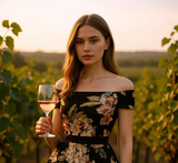 Black floral bodycon dress for wedding guests, summer events or evening parties. Stretchy floral frill cocktail dress style. IkoChic