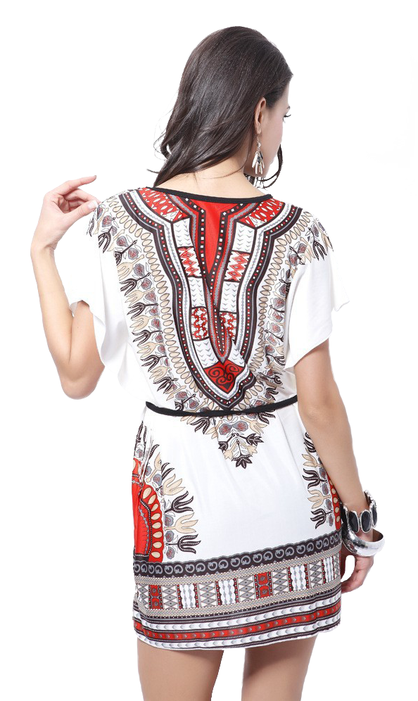 Dresses, Ethnic Dashiki Floral Dress - IkoChic