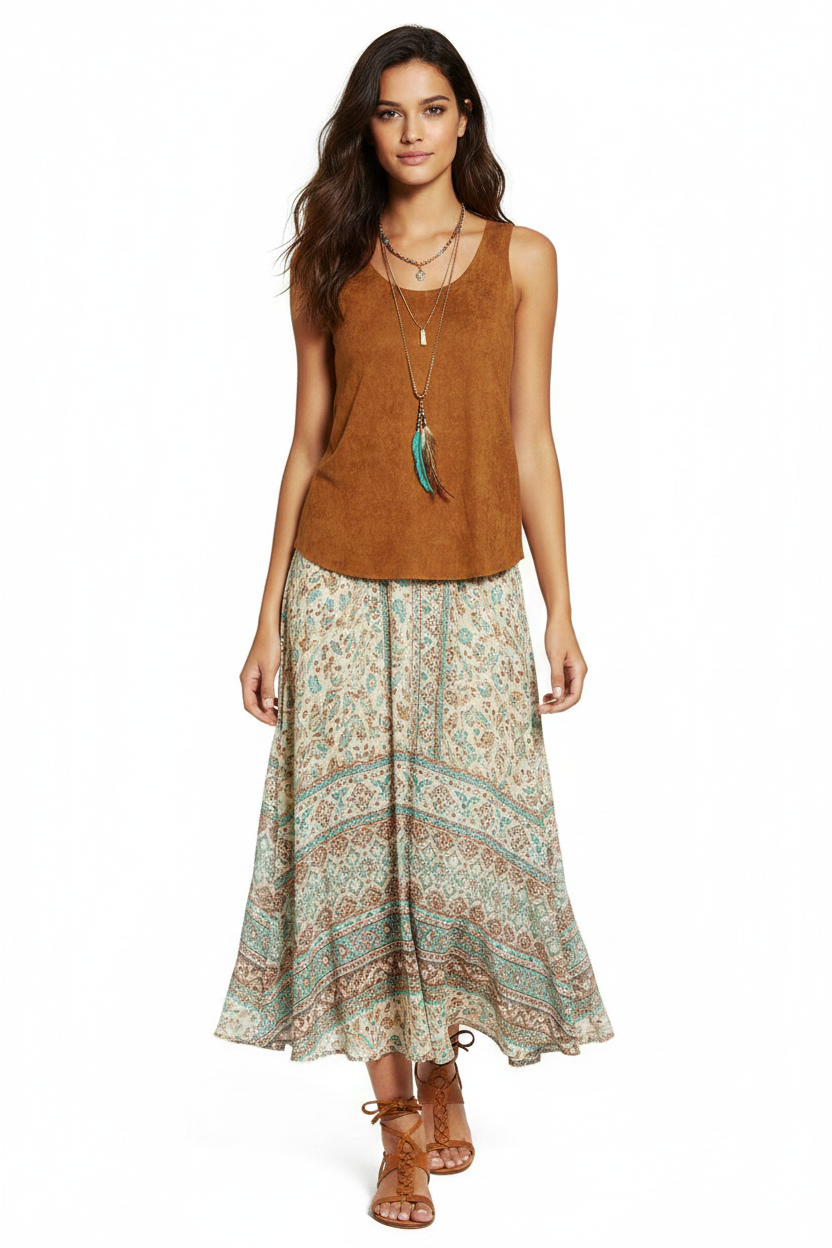 Faux suede sleeveless cami top - versatile and chic fashion for any occasion. Comes in Khaki and Camel colours.