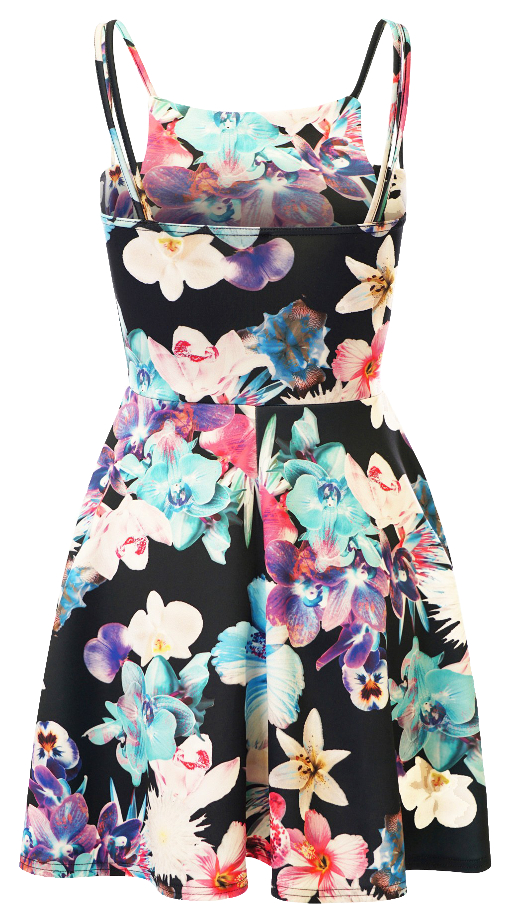 Dresses, Floral Sleeveless Skater Dress - IkoChic