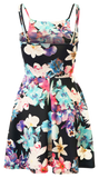 Dresses, Floral Sleeveless Skater Dress - IkoChic