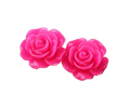 Jewellery, Plastic Rose Flower Bead Stud Earrings - IkoChic